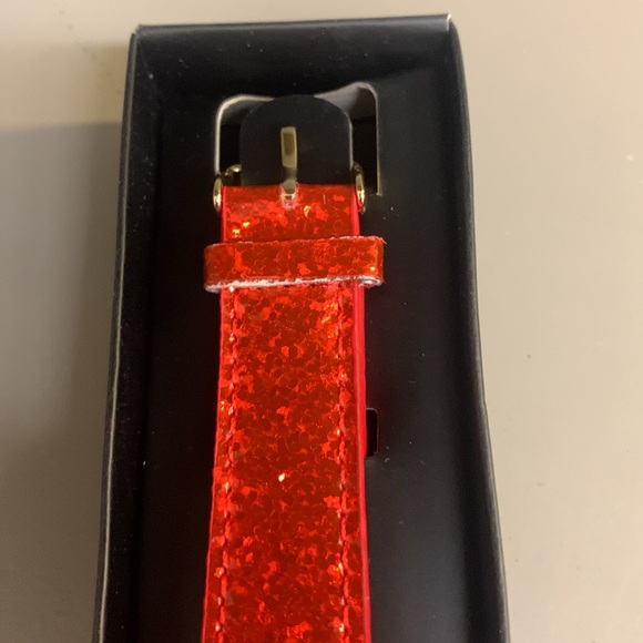 Avon Glitter Sparkle Strap Watch Red Brand New in Box - Picture 3 of 15